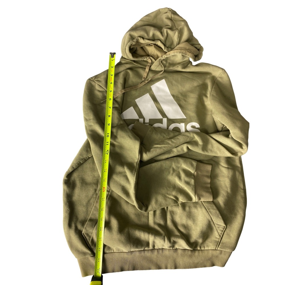 Adidas‎ Hoodie Mens Large Olive Green Big Logo Pullover 24x28